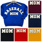 PREORDER: Baseball Mom Chenille Patch Sweatshirt