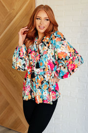 Carry Me Away Floral Peplum Blouse