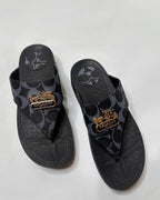 Coach Signature Canvas Black Flip Flop Sandals