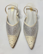 ZARA Slingback White Pumps