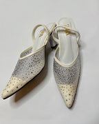 ZARA Slingback White Pumps