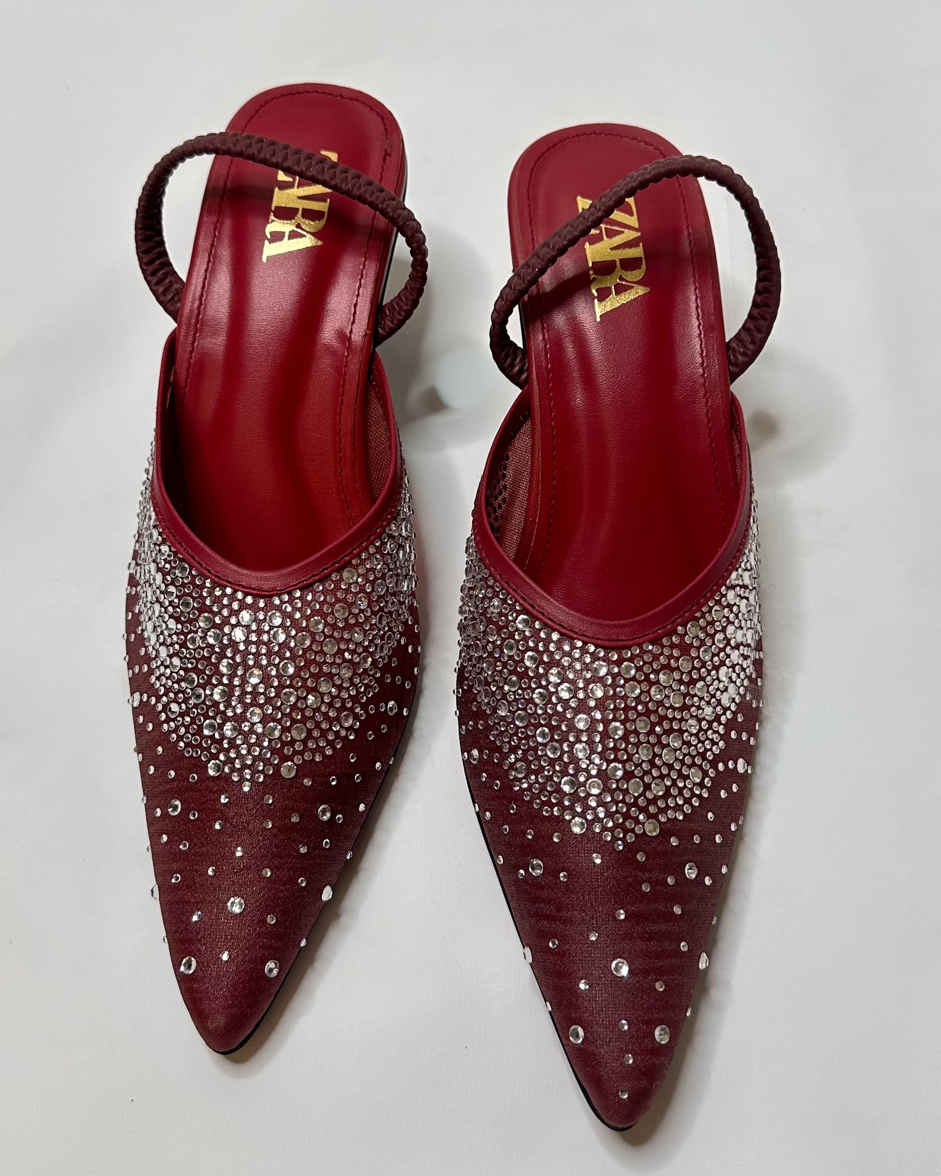 ZARA Slingback Red Pumps