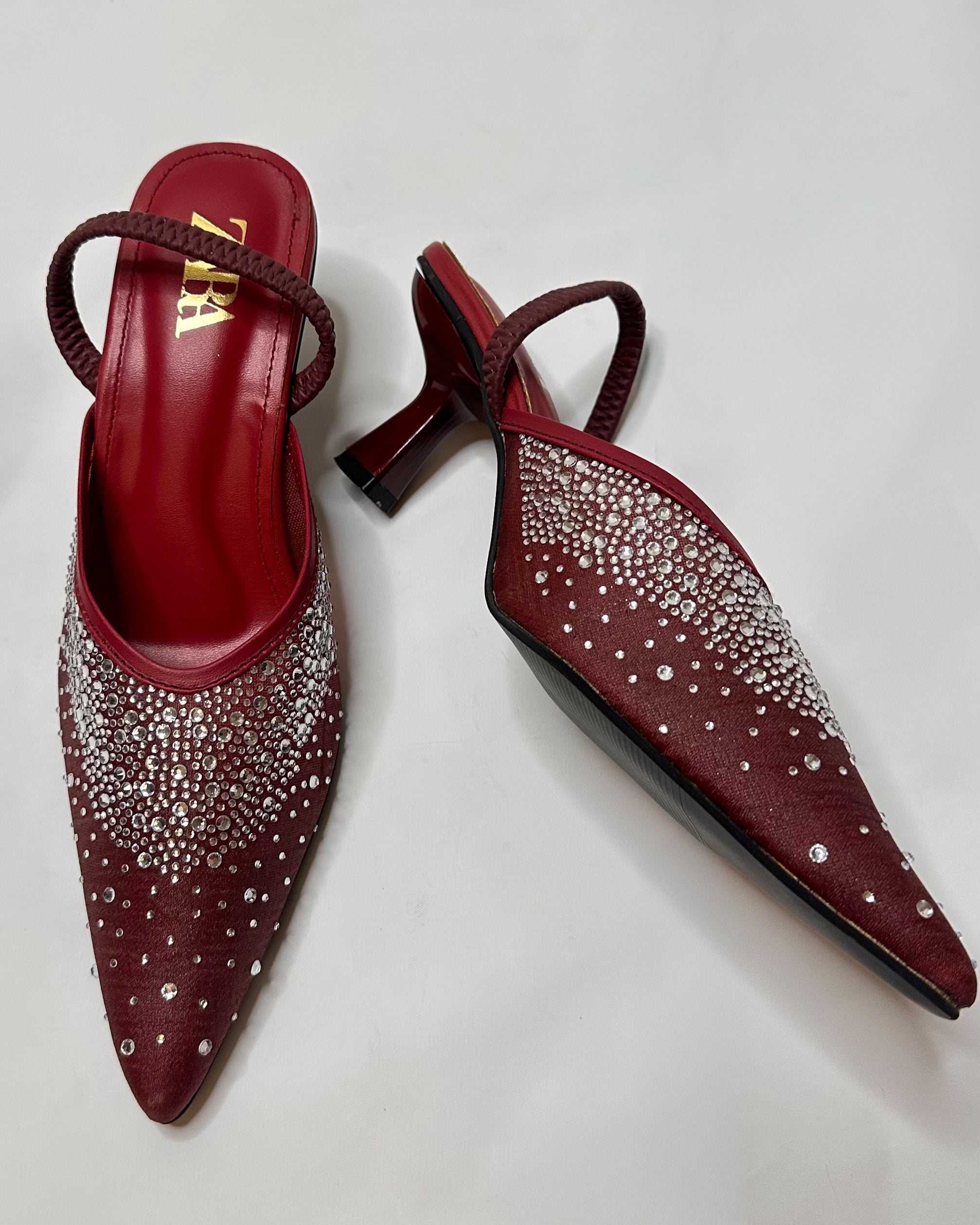 ZARA Slingback Red Pumps