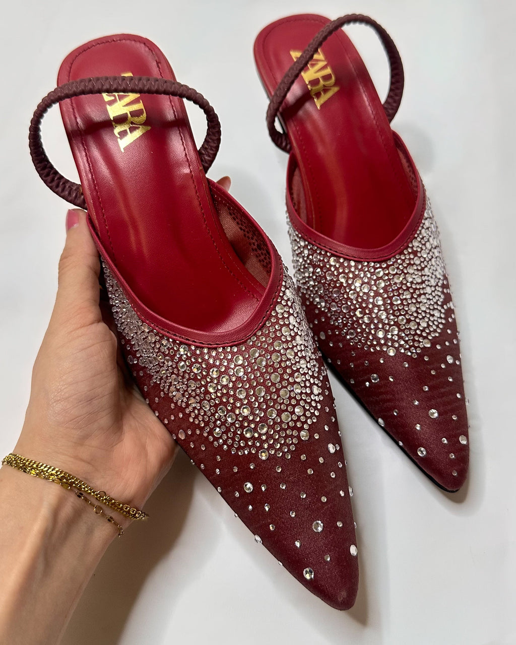ZARA Slingback Red Pumps