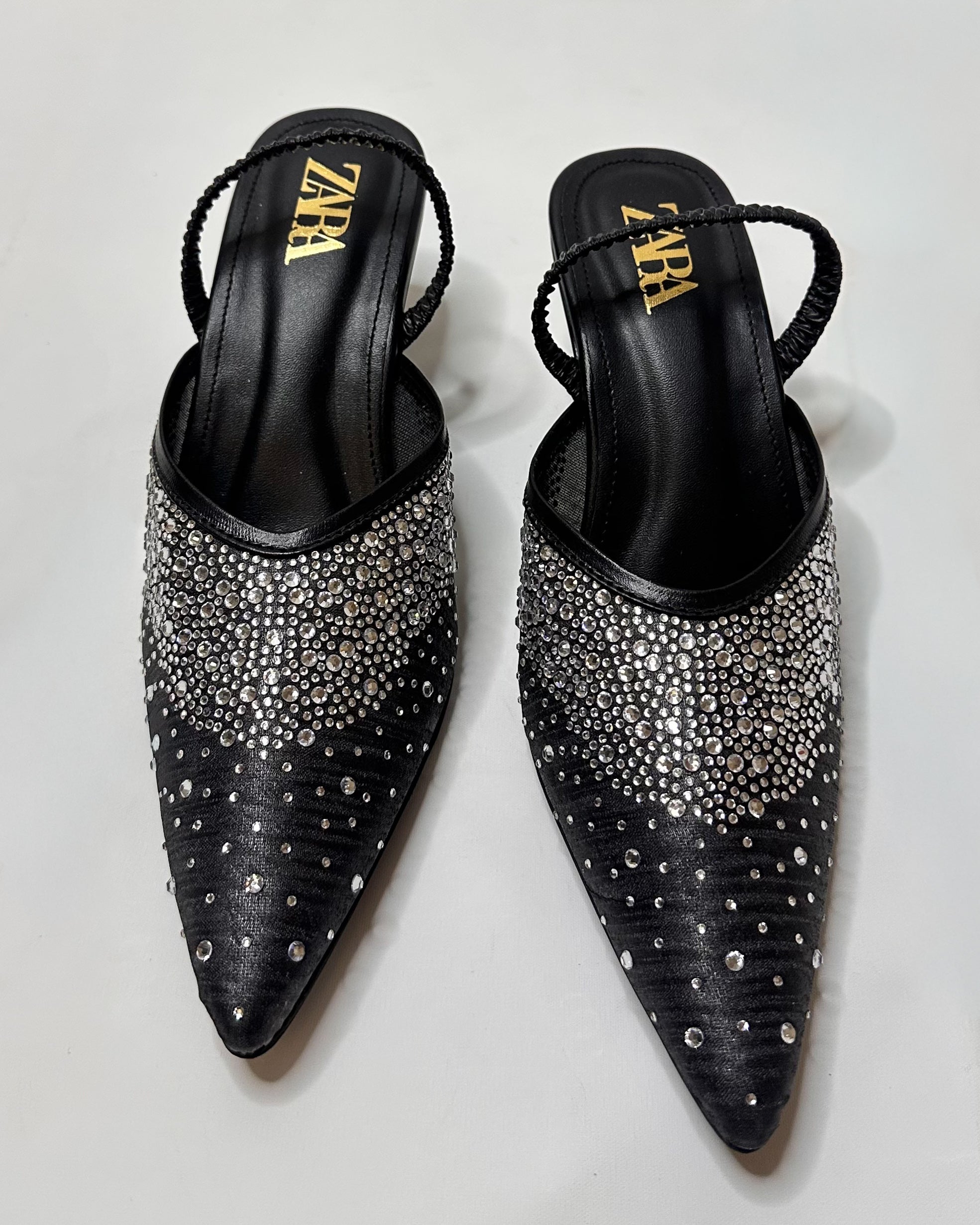 ZARA Slingback Black Pumps