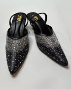 ZARA Slingback Black Pumps