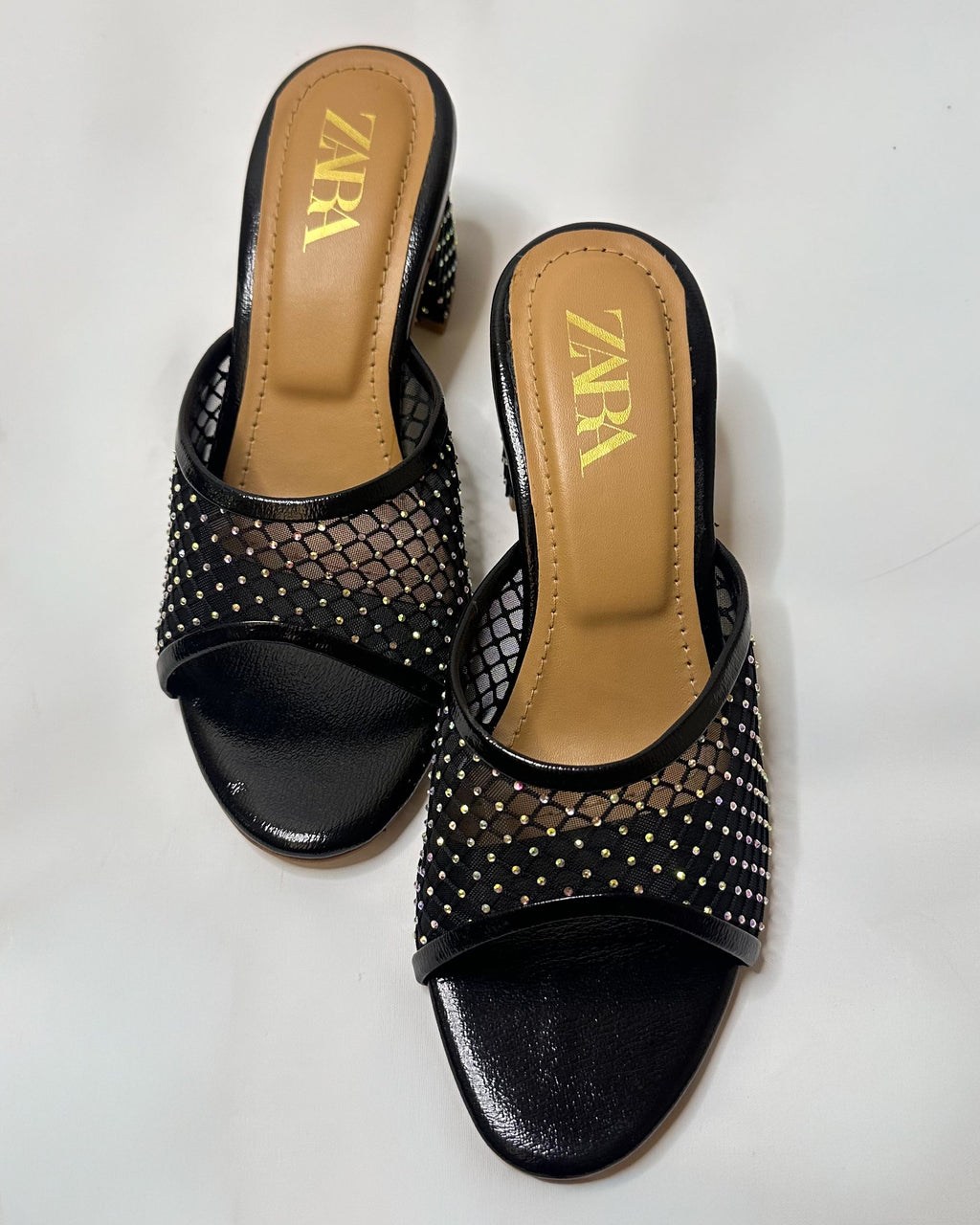 Zara Embellished Block Heel Sandals