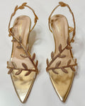 Gianvito Rossi Flavia Slingback Golden Sandals