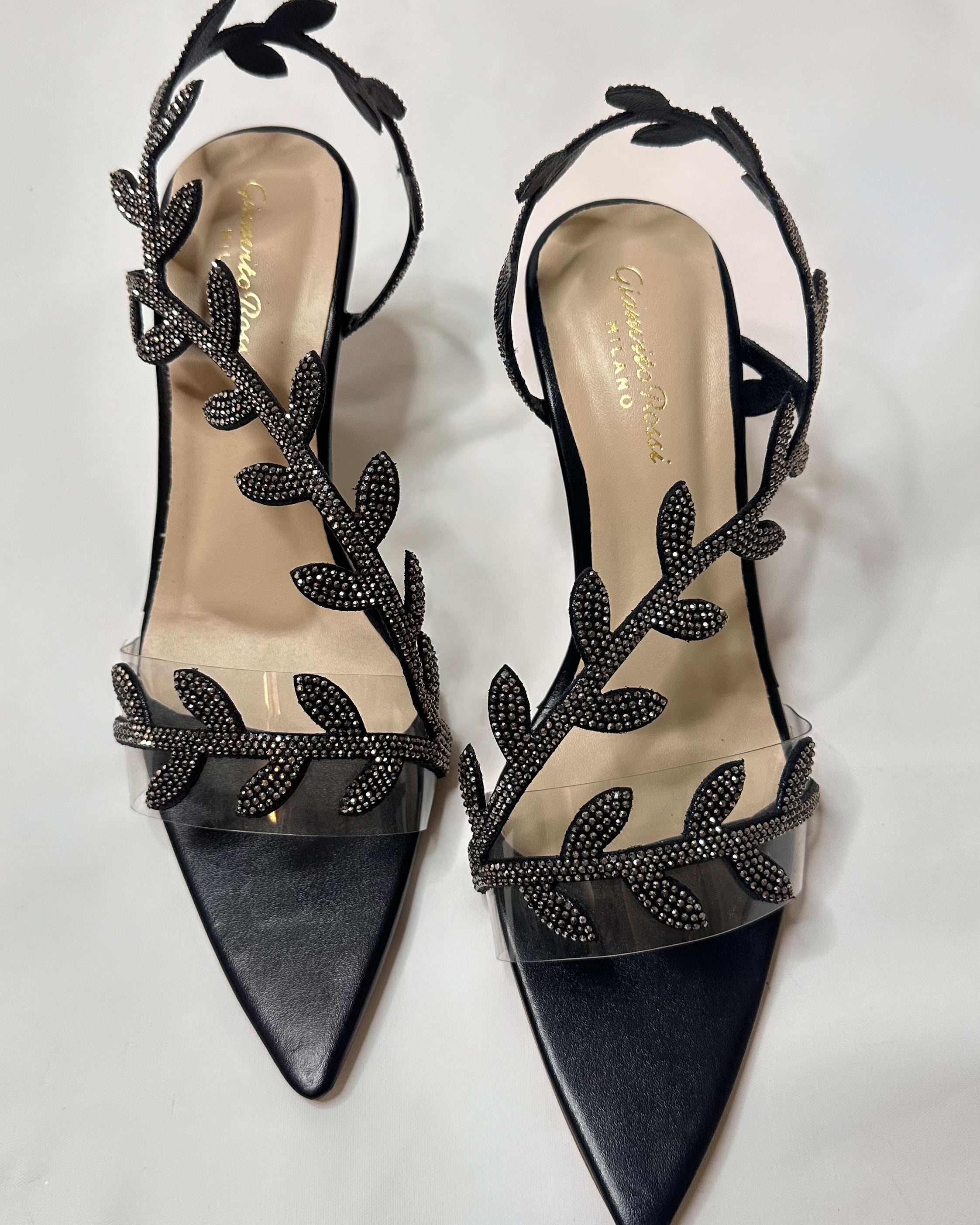 Gianvito Rossi Flavia Slingback Black Sandals