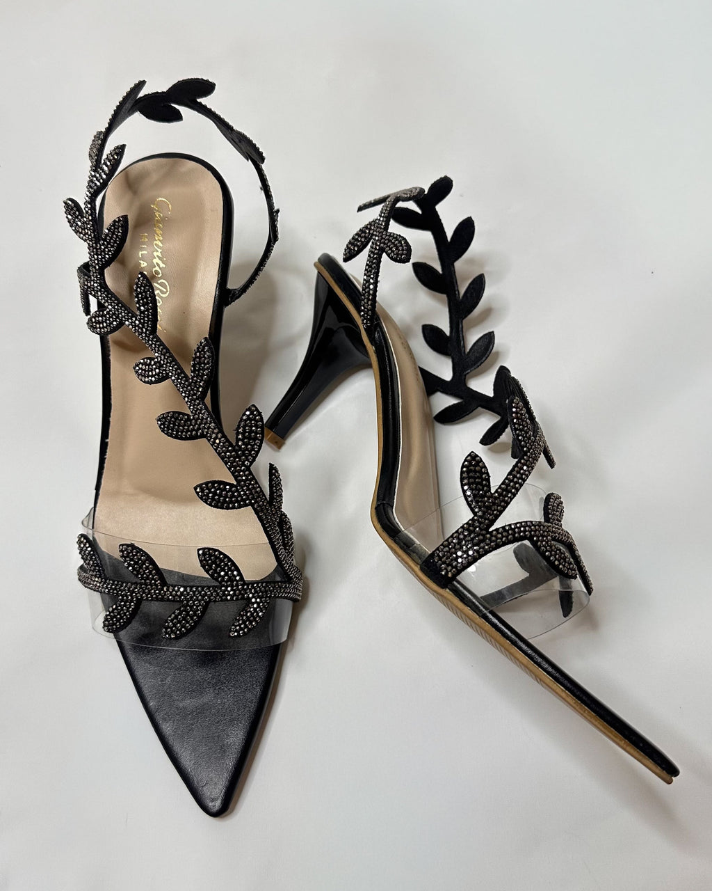 Gianvito Rossi Flavia Slingback Black Sandals