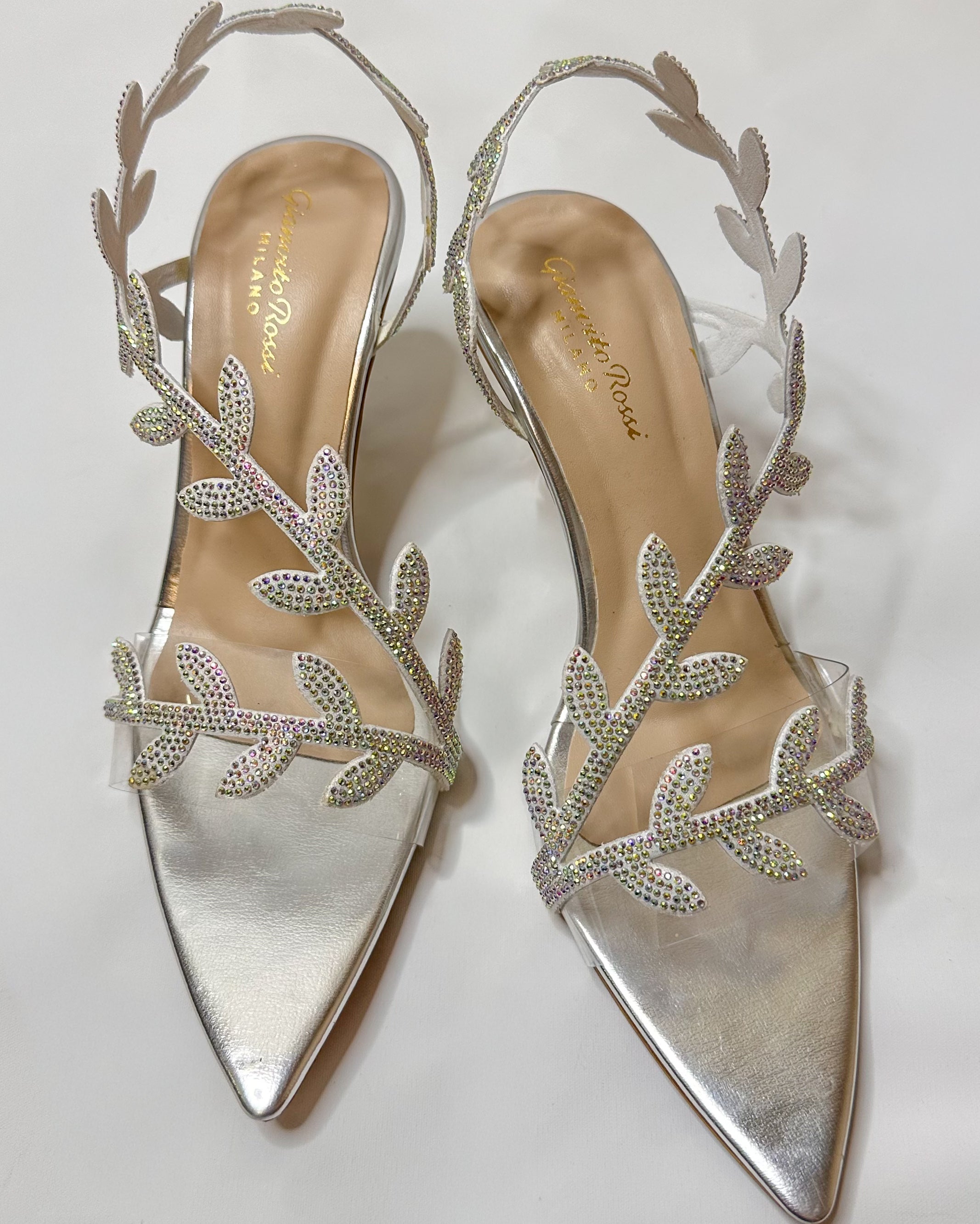 Gianvito Rossi Flavia Slingback Silver Sandals