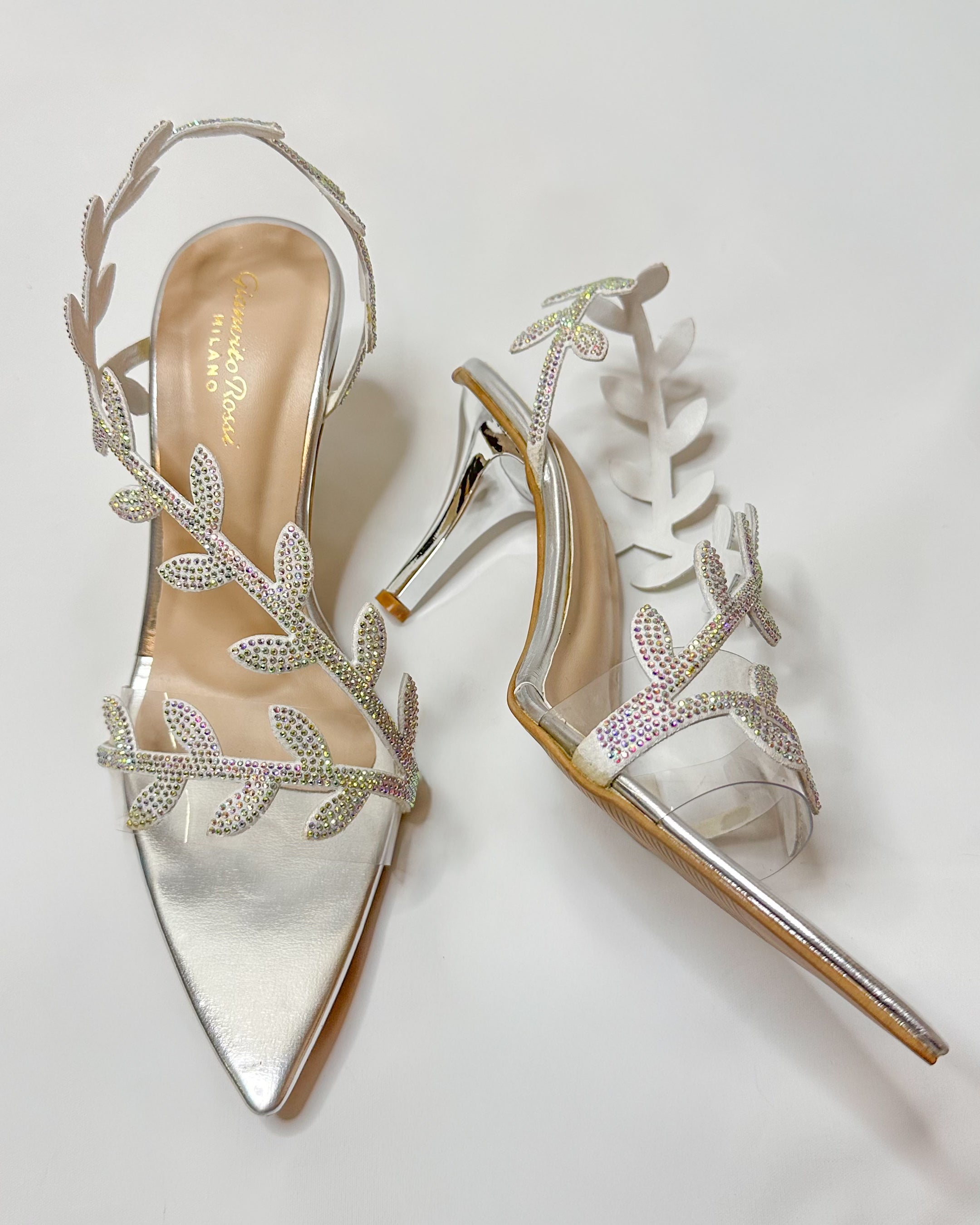 Gianvito Rossi Flavia Slingback Silver Sandals