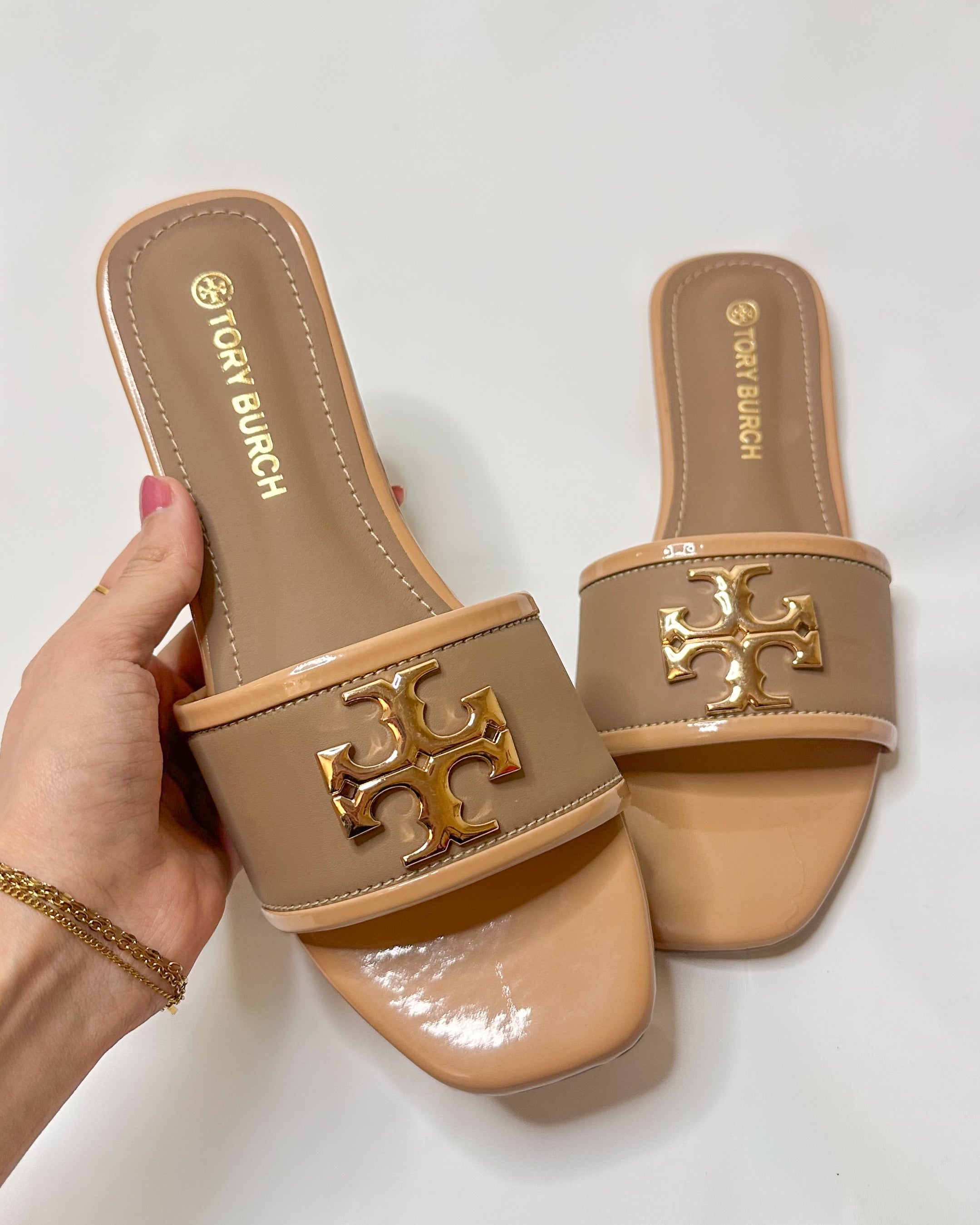 Tory Burch Eleanor Beige Slides