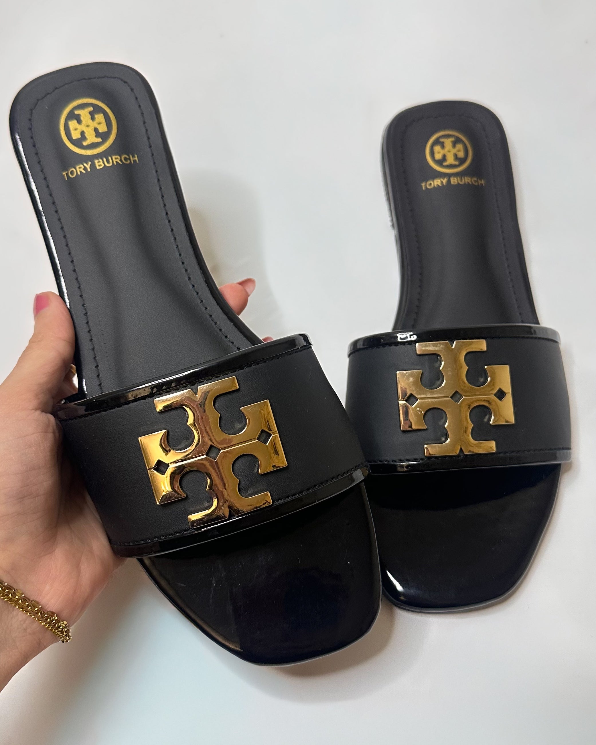 Tory Burch Eleanor Black Slides