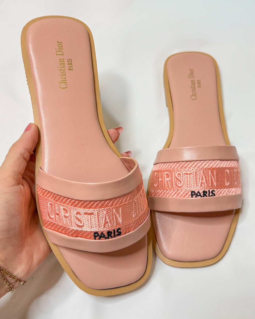 Christian Dior Dway Pink Slides