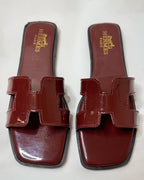 Hermès Oran Red Flats