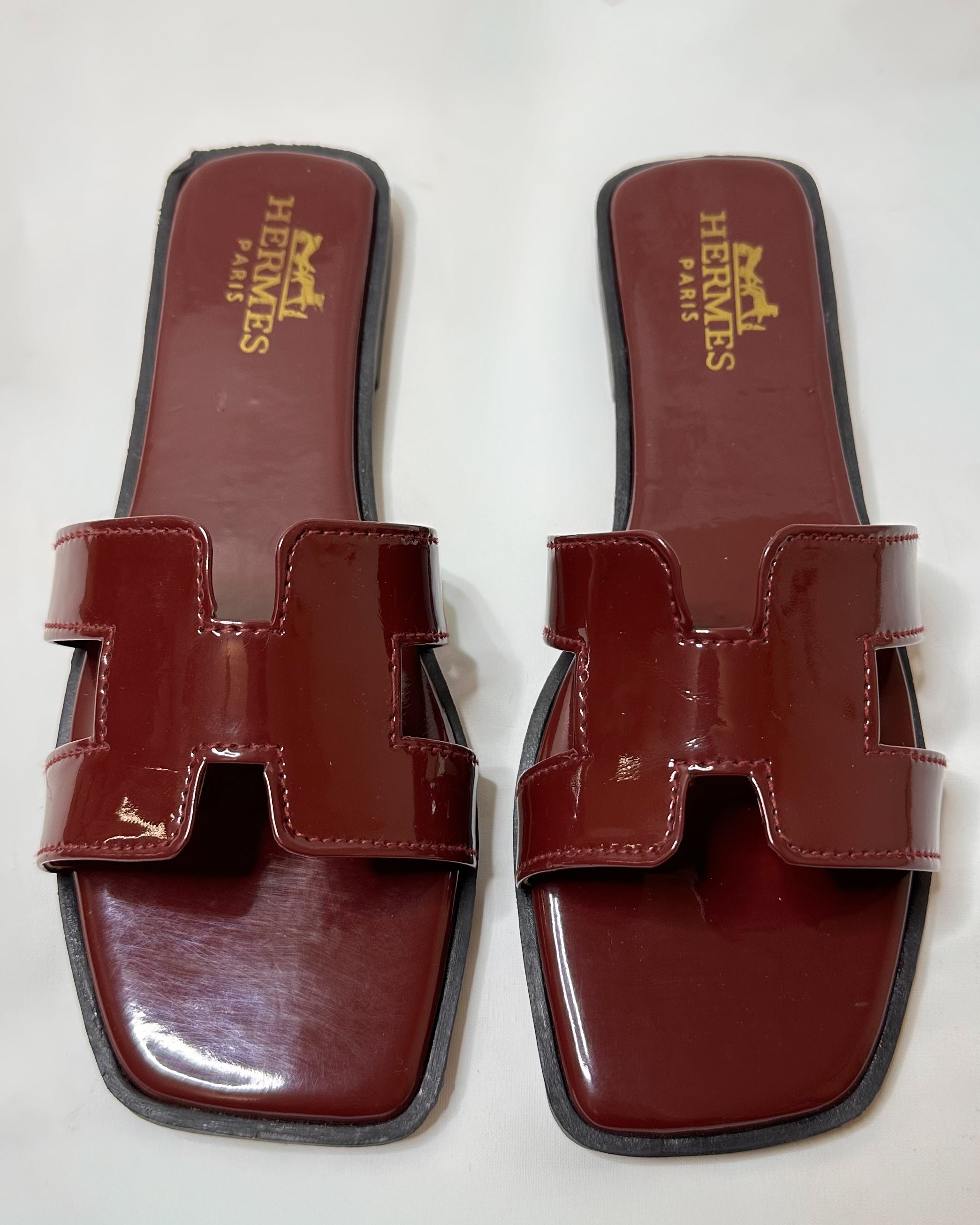 Hermès Oran Red Flats