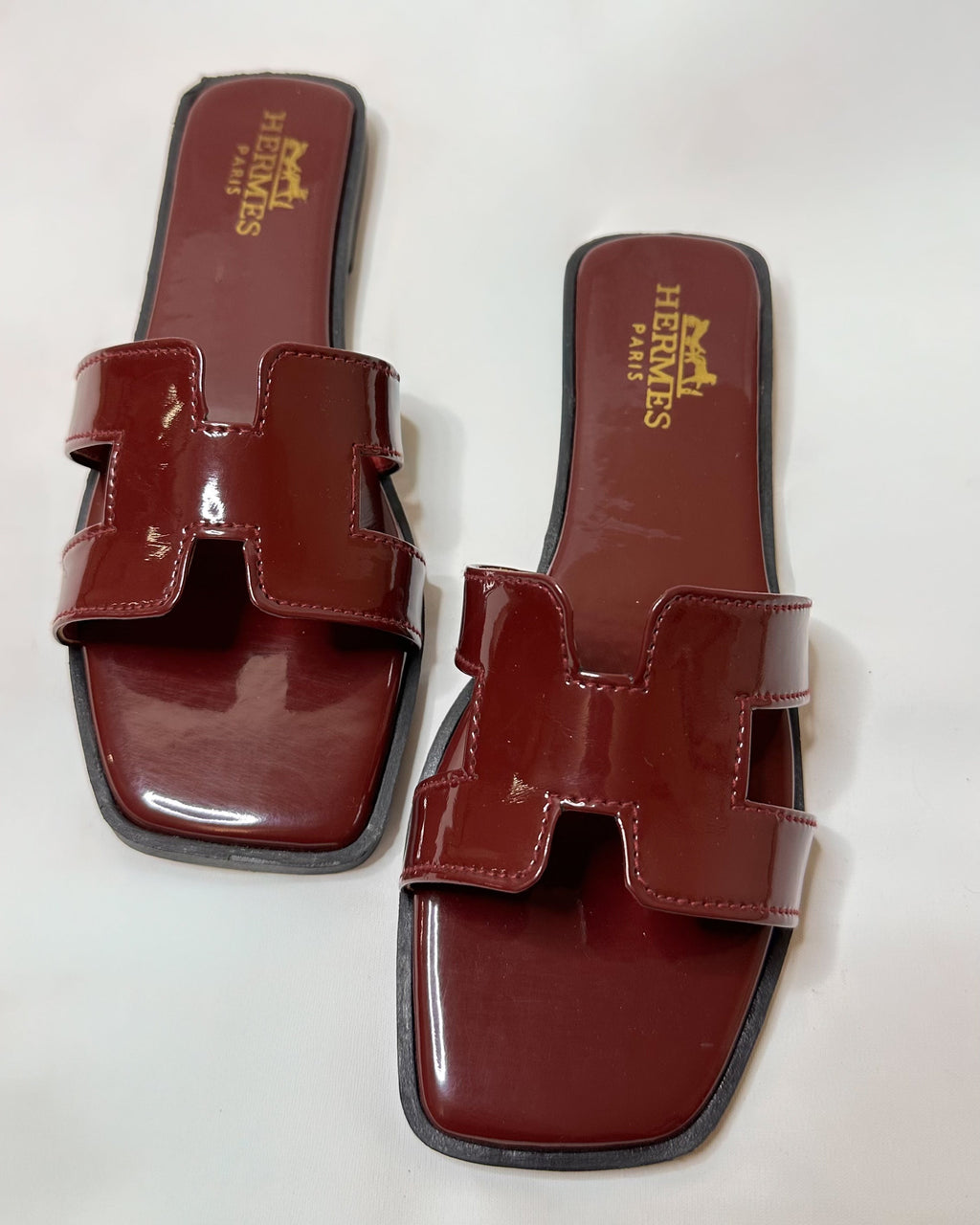 Hermès Oran Red Flats