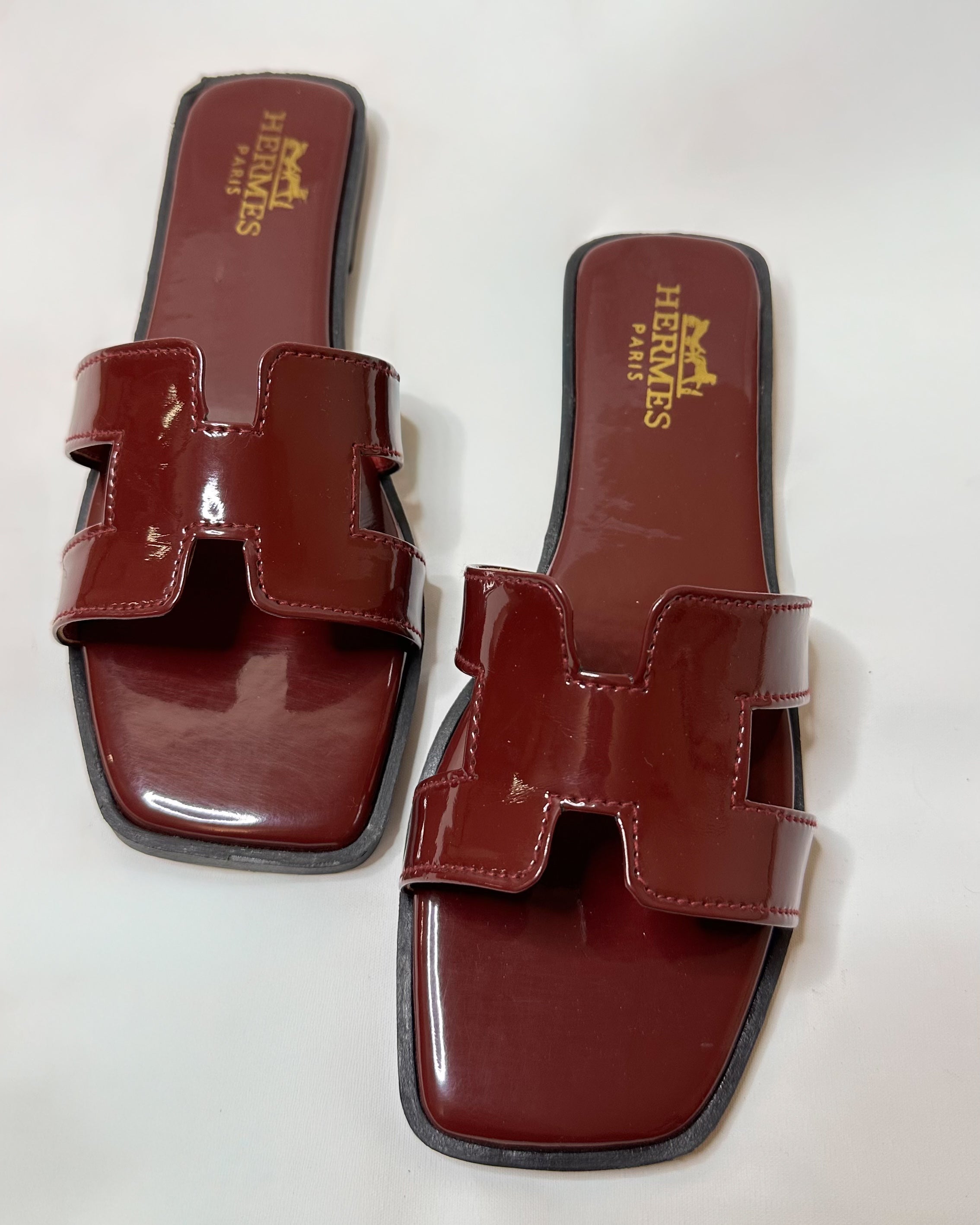 Hermès Oran Red Flats