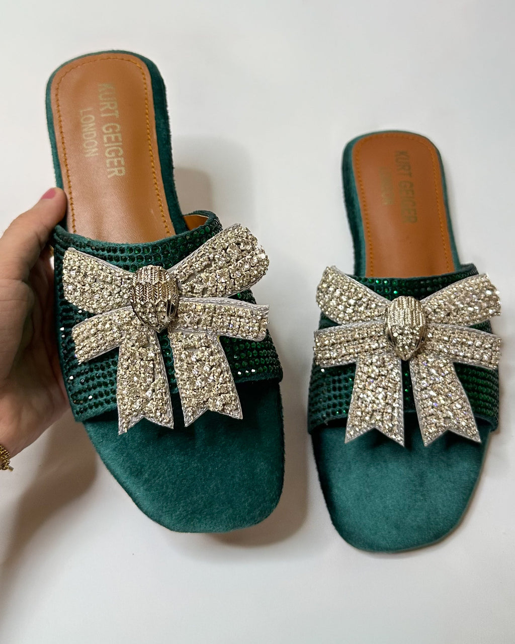 Kurt Geiger Roon Bow Mules Slippers