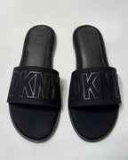 DKNY Willow Flat Slide Slippers Black