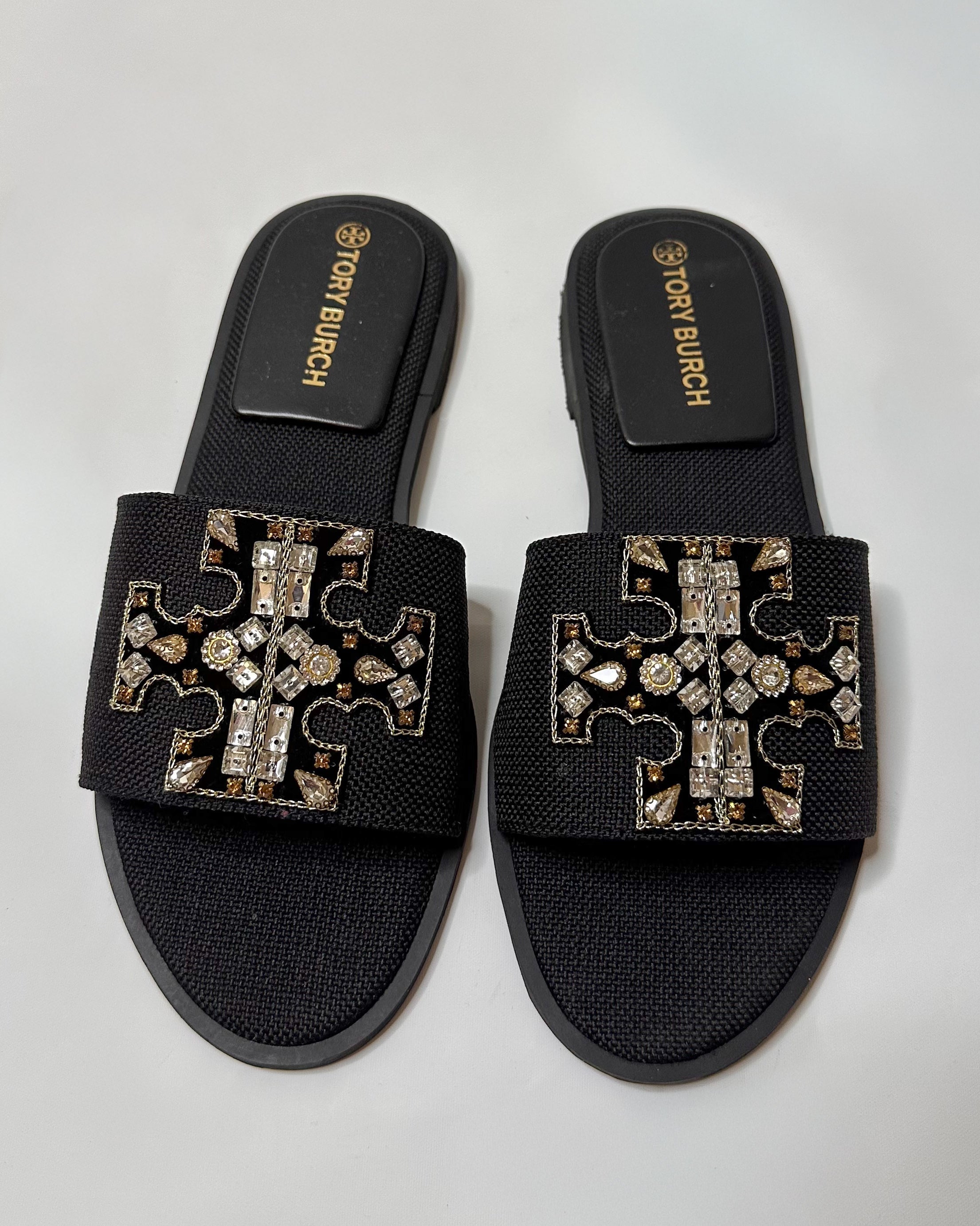 Tory Burch Everly Slides Black