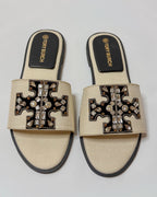 Tory Burch Everly Slides White