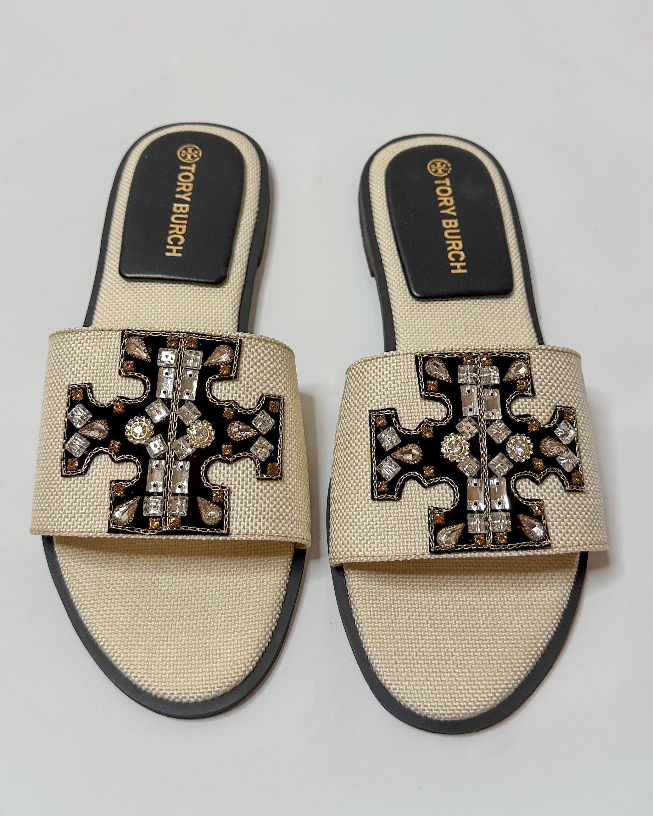 Tory Burch Everly Slides White
