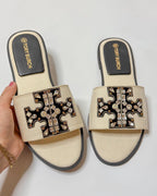 Tory Burch Everly Slides White