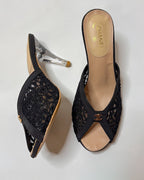 Chanel Lace Mule Heels