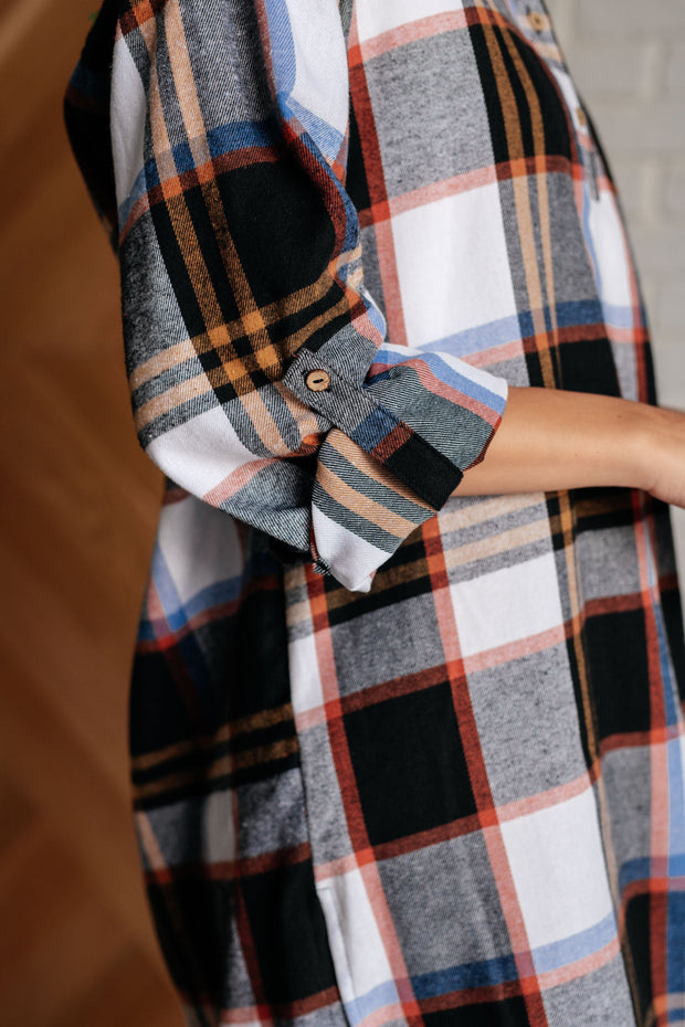 Make it Right Plaid Shirt Dress