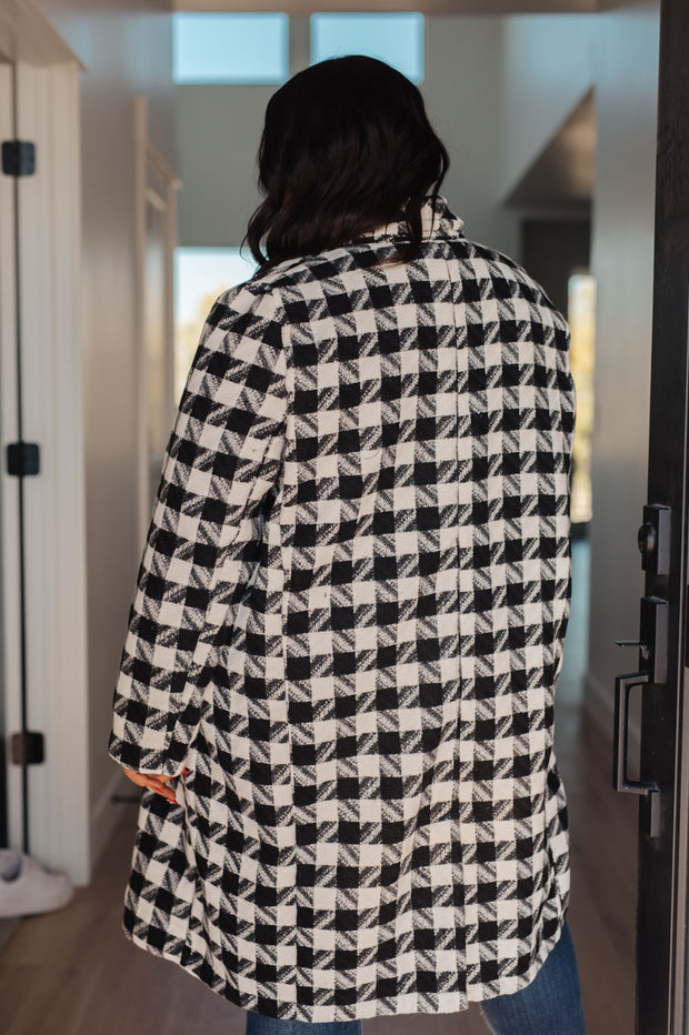 Monochromatic Moment Plaid Coat