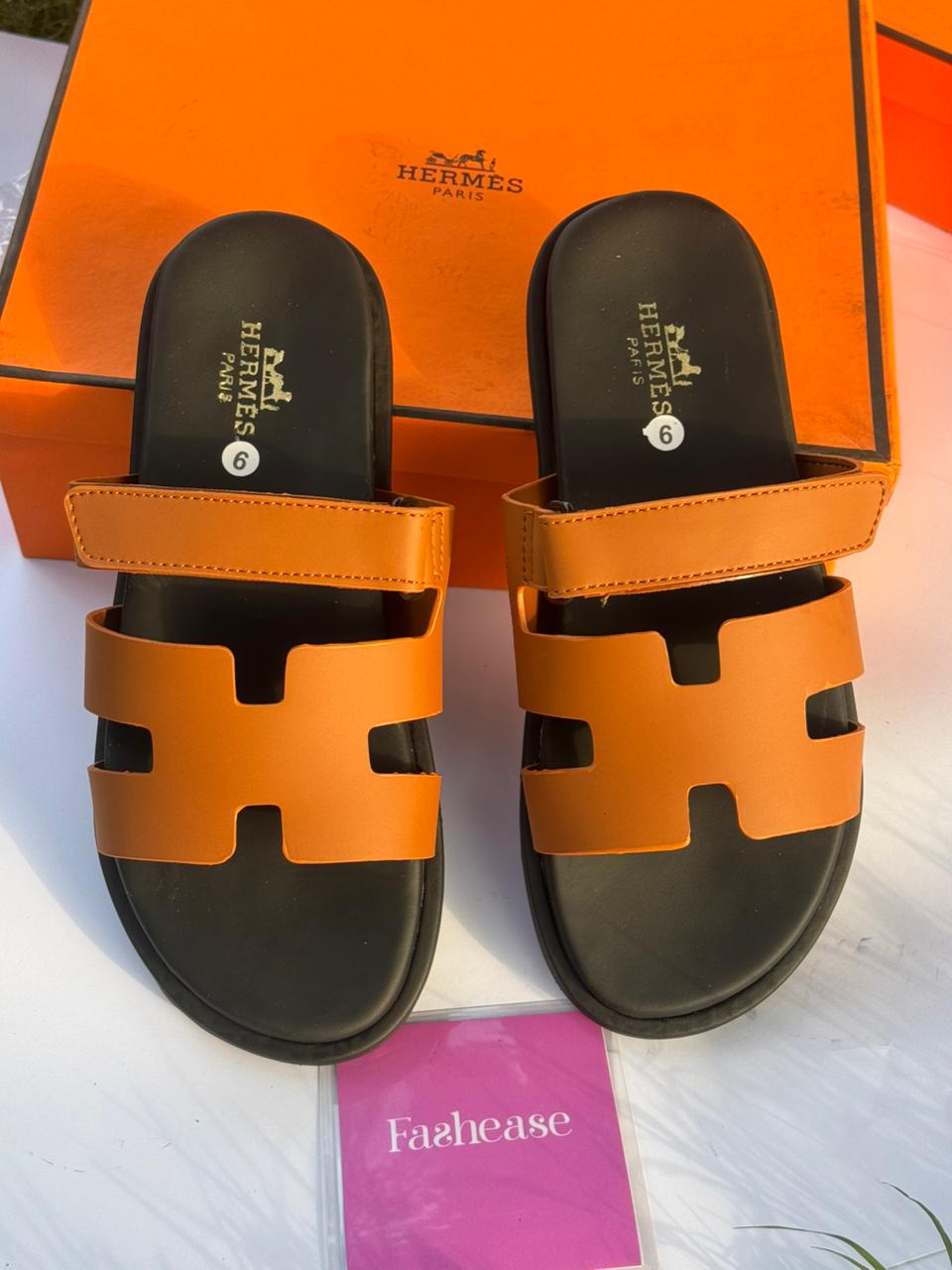 Men’s Exclusive Contour Leather Sandals Brown