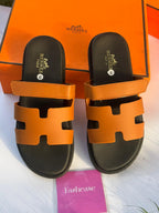 Men’s Exclusive Contour Leather Sandals Brown