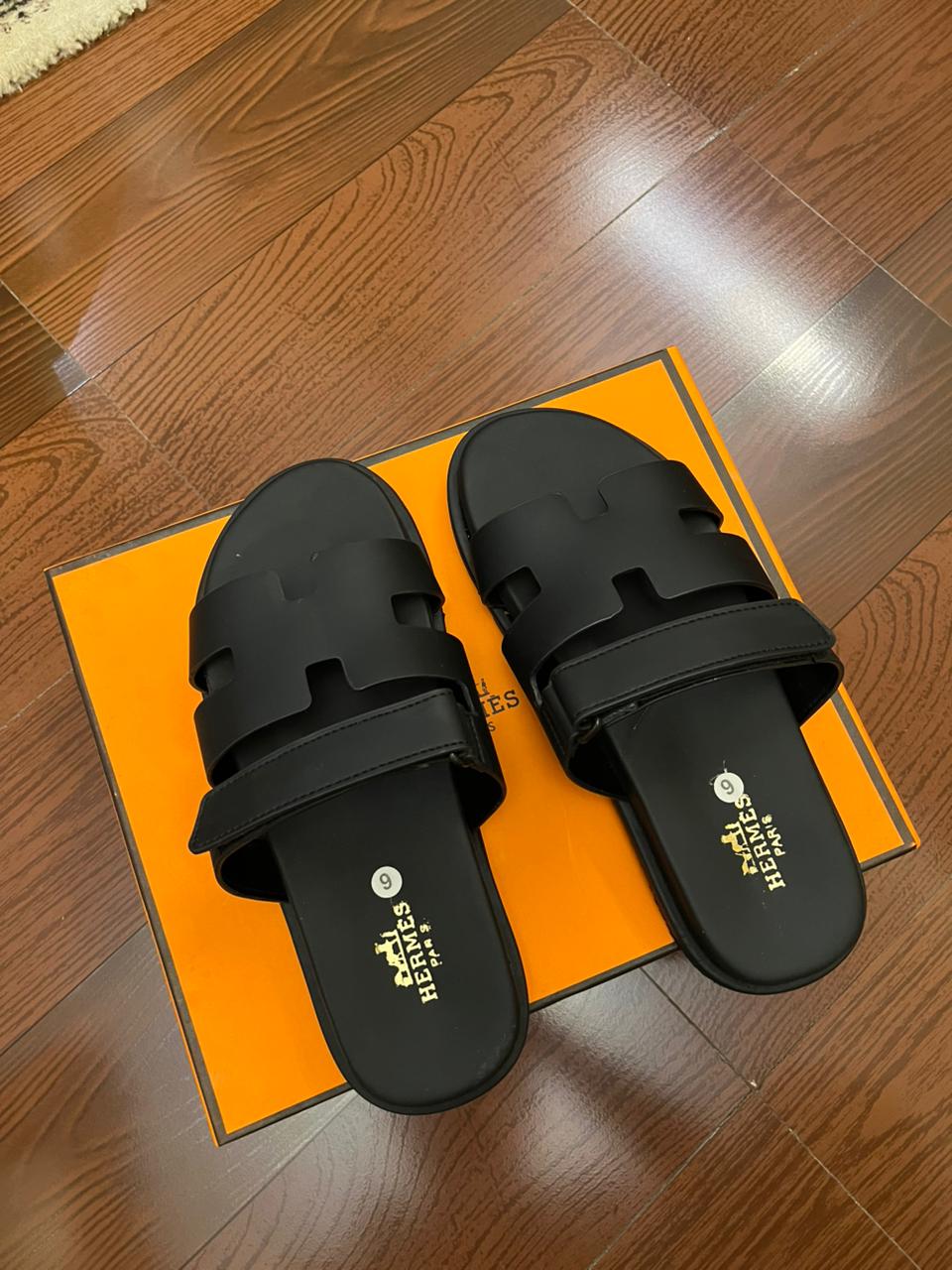 Men’s Contour Leather Sandals Black