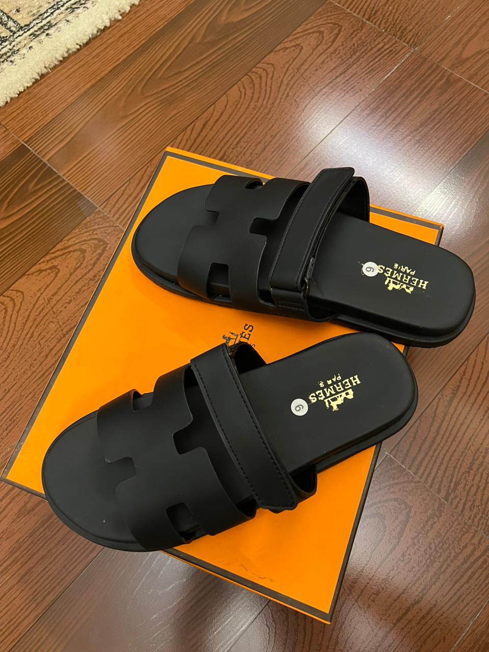 Men’s Contour Leather Sandals Black