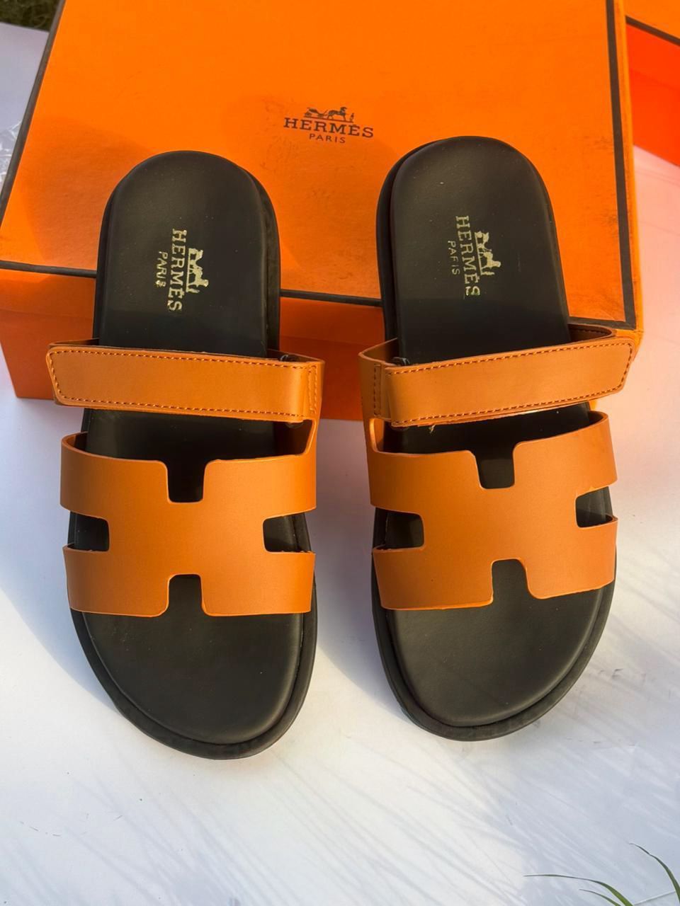 Men’s Contour Leather Sandals Brown